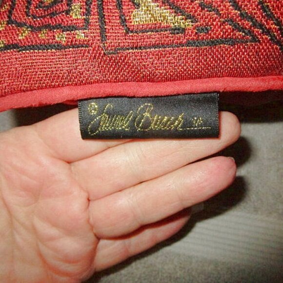 90s Vtg Laurel Burch Celestial Cats Tapestry Throw Pillow Reversible Velvet 18” - Picture 5 of 10